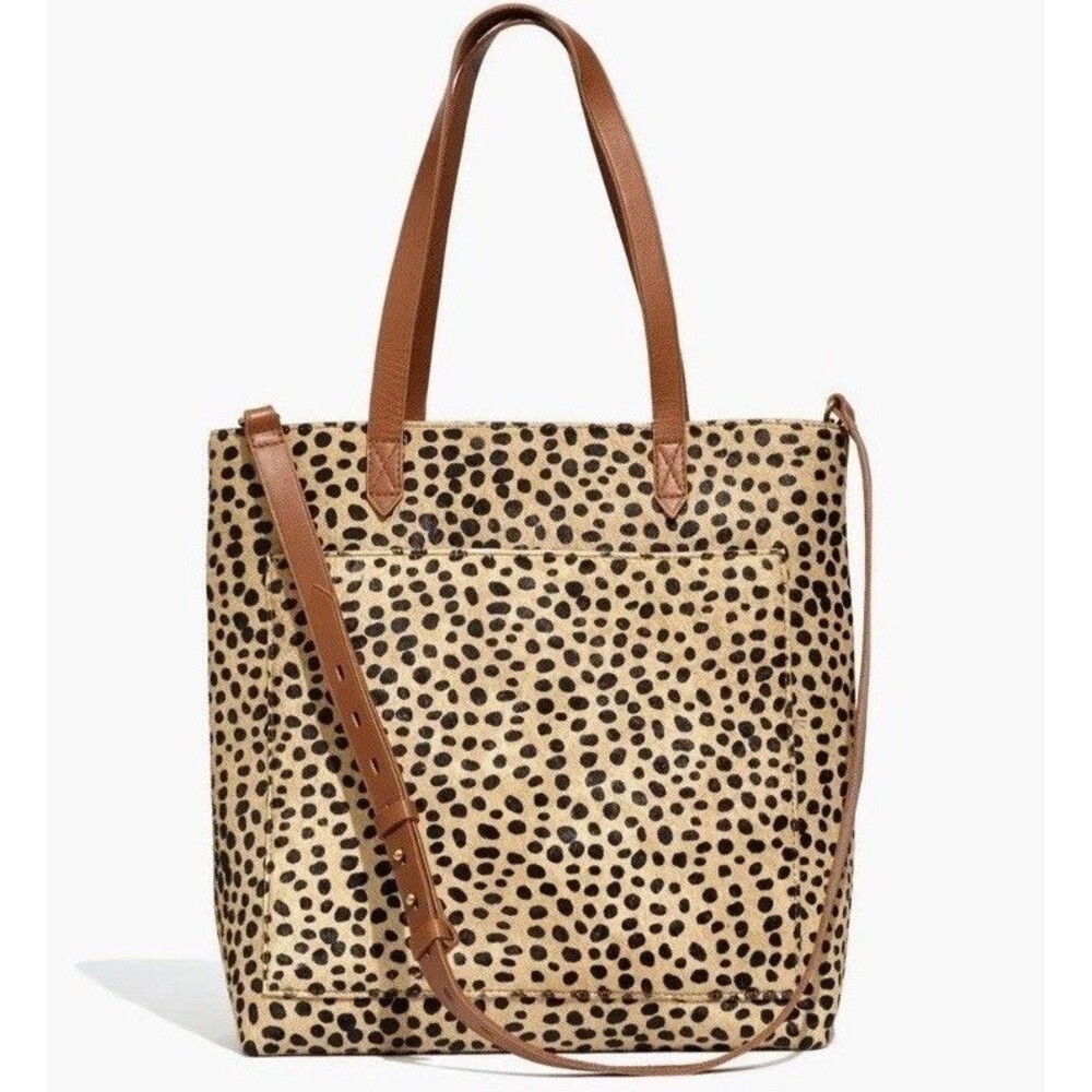Madewell The Medium Transport Tote Handbag : Calf Hair Edition Leopard Print